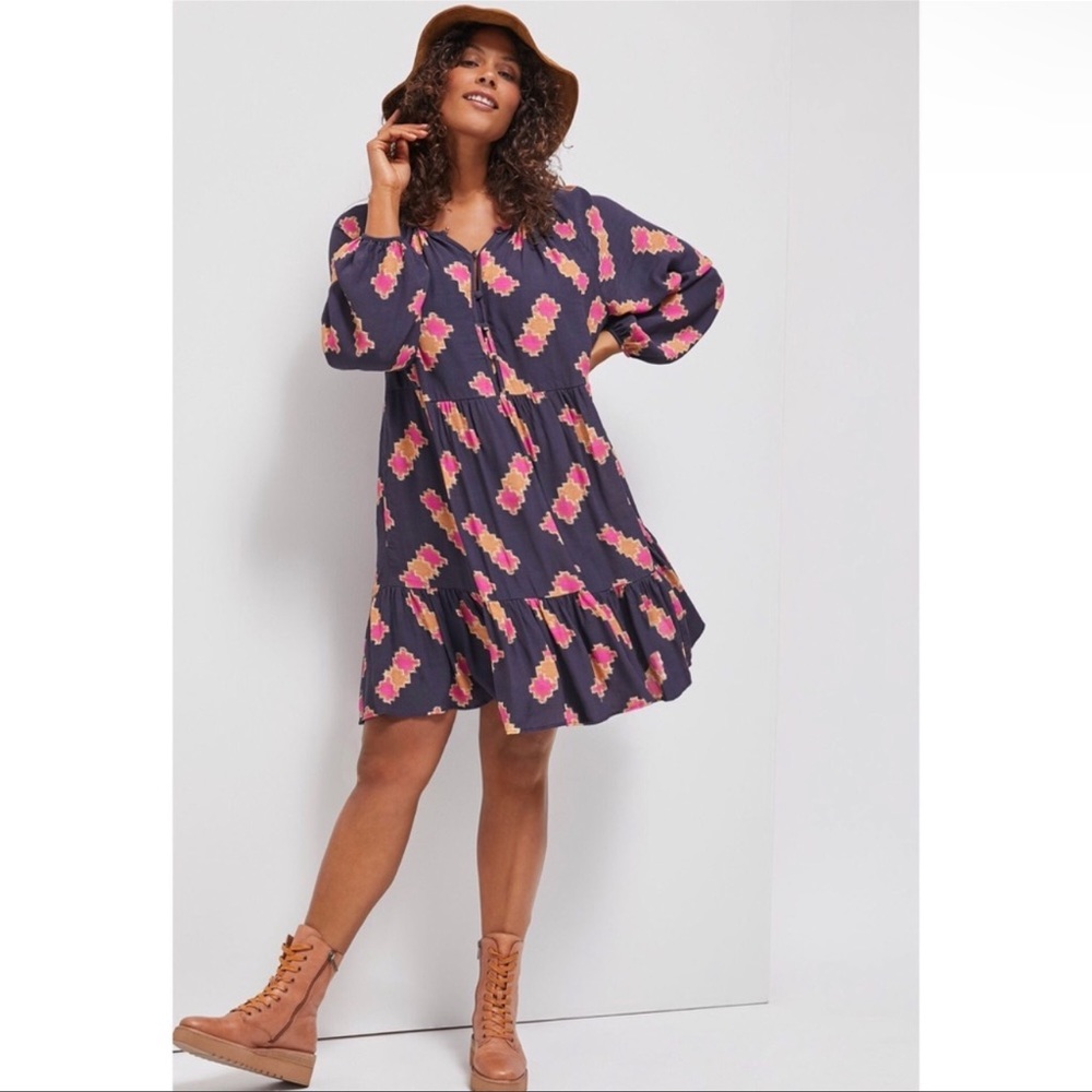 Anthropologie Navy Blue Sammi Tunic Medium Casual Dress - Picture 11 of 11